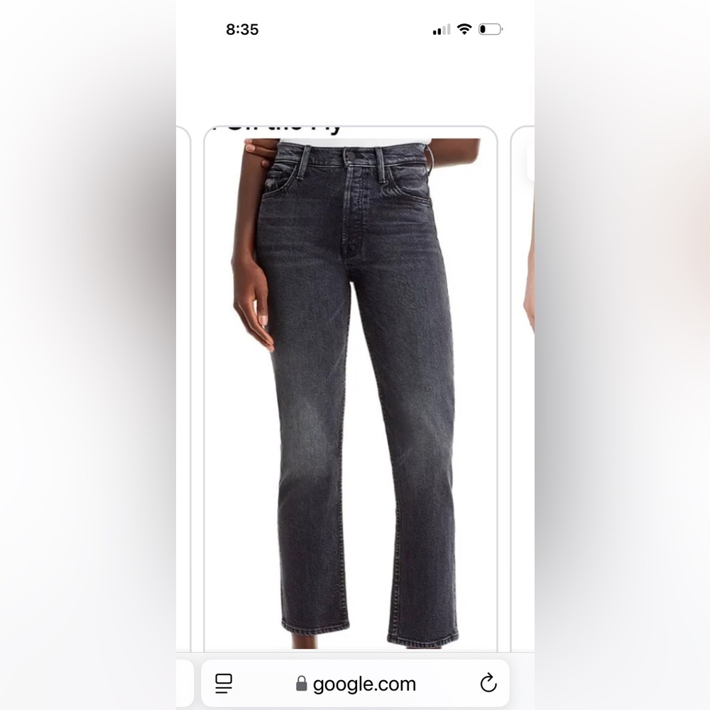 MOTHER Women's Ankle & Cropped Jeans - Dark Gray